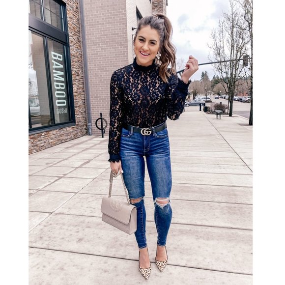 Sandro Tops - Sandro Paris Black Lace-detailed Top